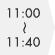 11:00〜11:40