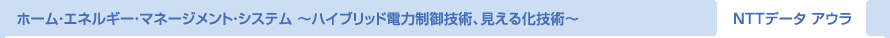 ホーム・エネルギー・マネージメント・システム ～ハイブリッド電力制御技術、見える化技術～ NTTデータ アウラ