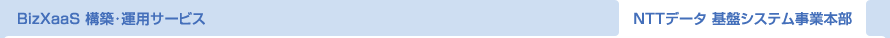 BizXaaS 構築･運用サービス NTTデータ 基盤システム事業本部