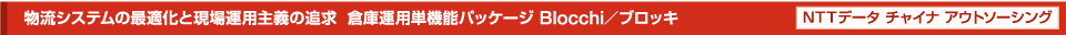 物流システムの最適化と現場運用主義の追求  倉庫運用単機能パッケージ Blocchi／ブロッキ