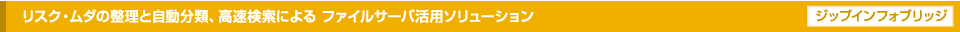 リスク・ムダの整理と自動分類、高度検索によるファイルサーバ活用ソリューション
